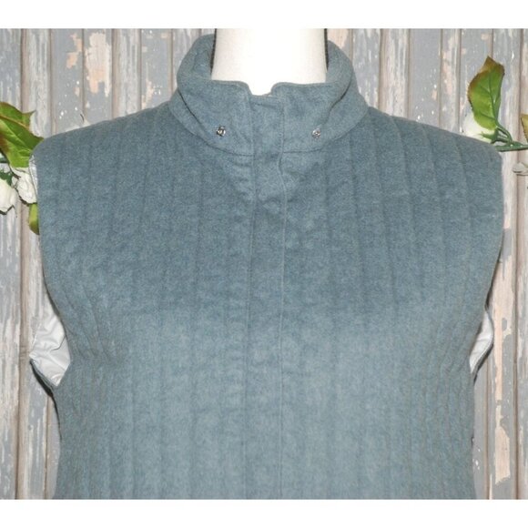 Vampire 1950 Unisex Gray Vest Jacket 46 L Wool Blend Gray Full Zip Lined Pockets - Picture 5 of 12